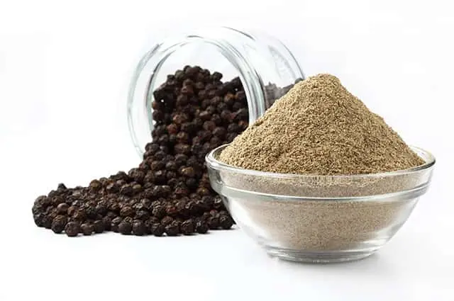 Grounded black pepper